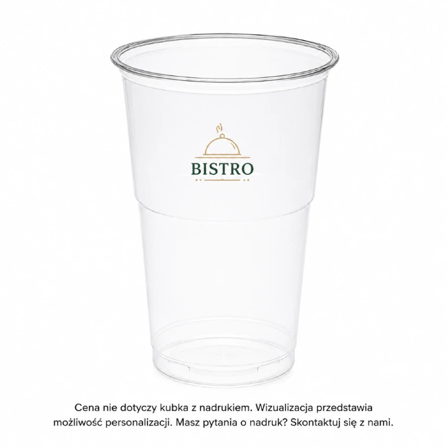Kubek przezroczysty PET 300 ml fi 78 mm - 50 sztuk
