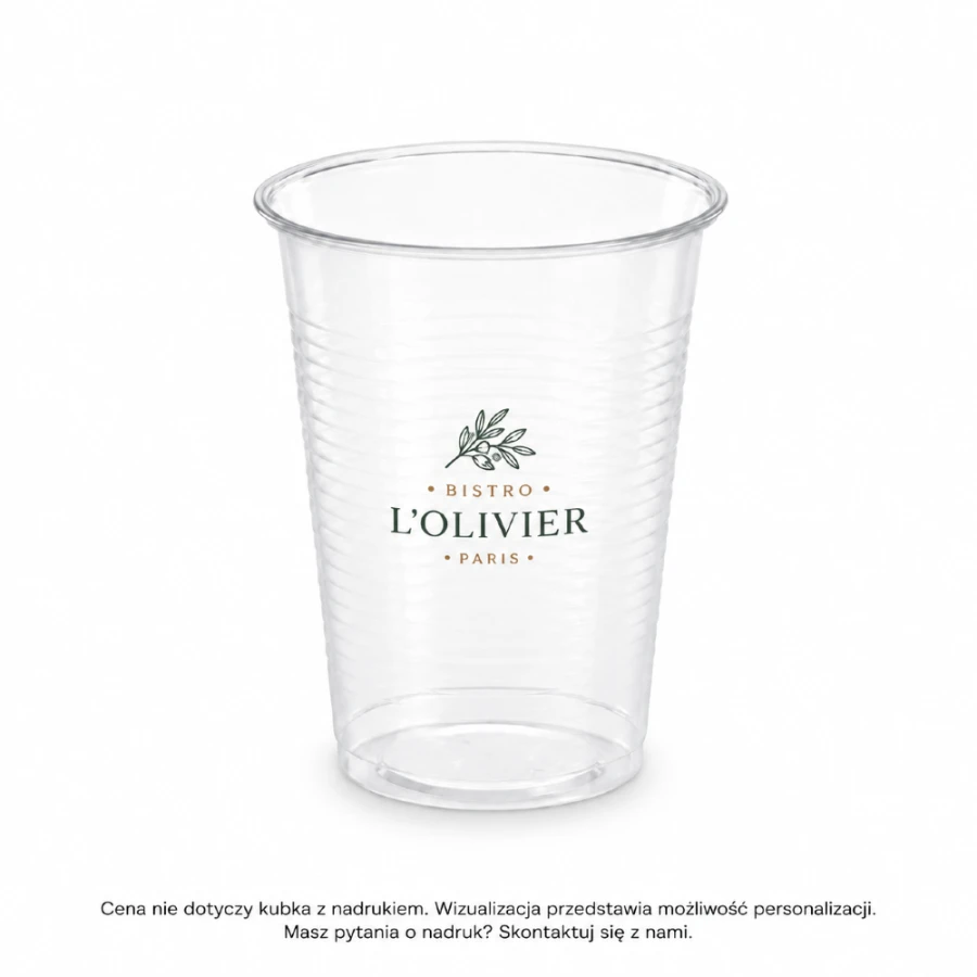Kubek do napojów zimnych 200 ml PLA fi 70 mm - 100 sztuk