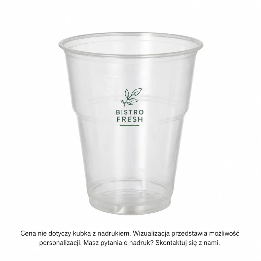 Kubek do napojów zimnych PLA transparentny 300 ml - 70 sztuk