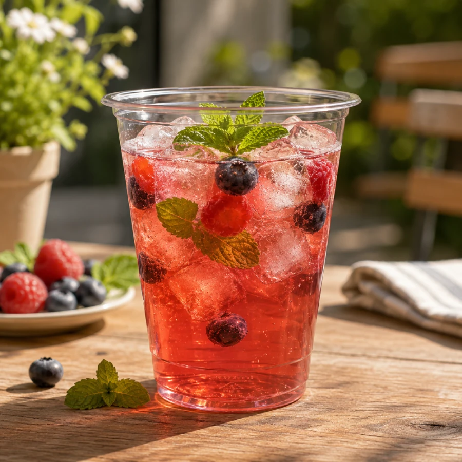 Kubek do napojów zimnych PLA transparentny 250 ml - 70 sztuk