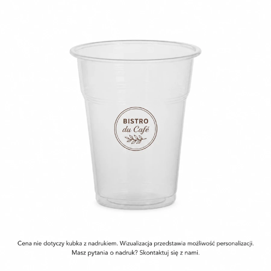 Kubek do napojów zimnych PP fi 95 mm krystaliczny 300 ml - 50 sztuk