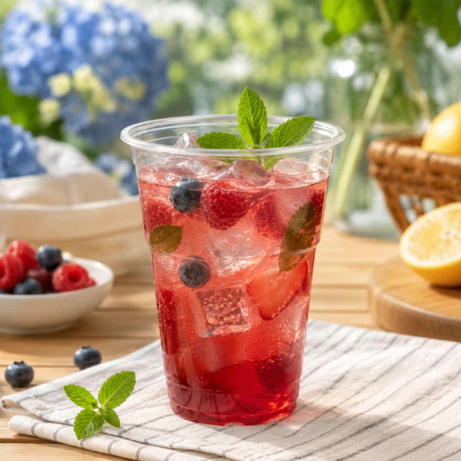 Kubek do napojów zimnych 250 ml PET przezroczysty - 50 sztuk