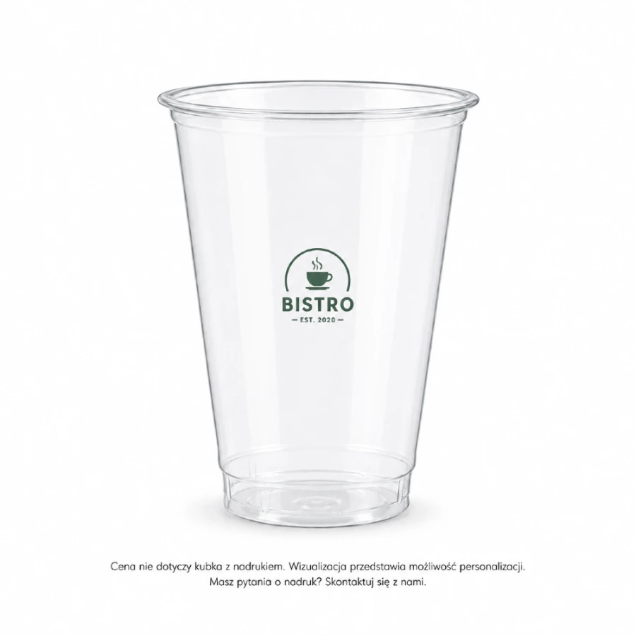 Kubek do napojów zimnych, jednorazowy 500 ml - 60 sztuk