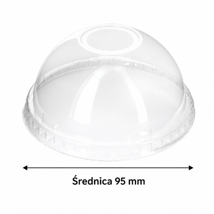 Pokrywka wypukła z otworem fi 95 mm PET - 50 sztuk