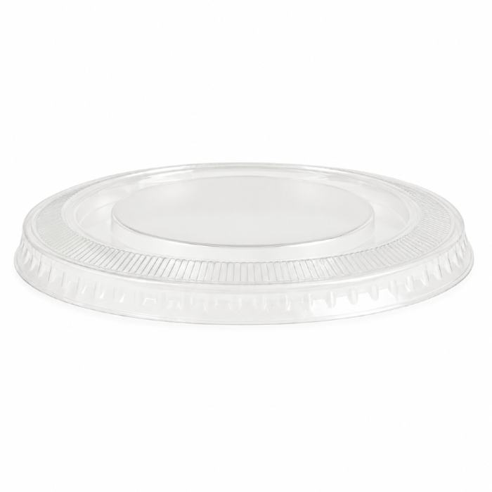 Pokrywka PET bez nacięcia płaska transparentna fi 78 mm - 50 sztuk