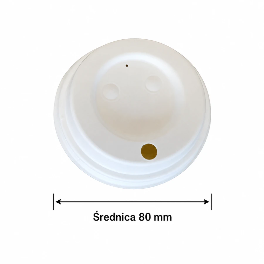 Pokrywka z trzciny cukrowej do kubka 250 ml fi 80 mm - 60 sztuk