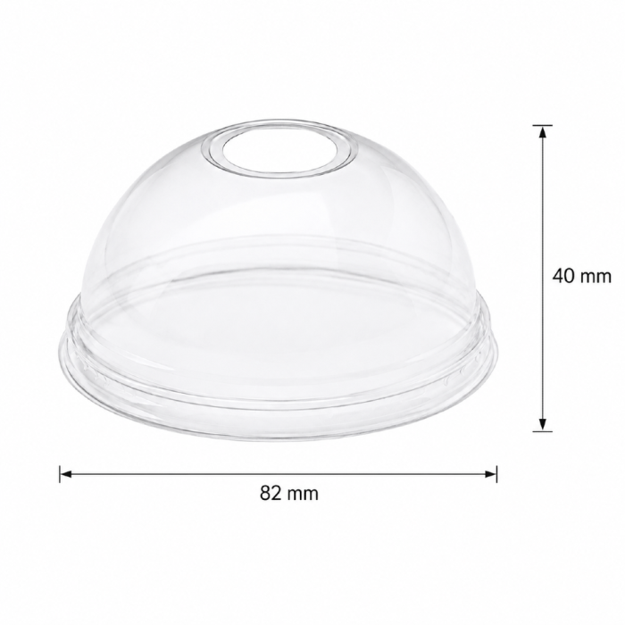 Pokrywka wypukła z otworem PET fi 82 mm - 50 sztuk