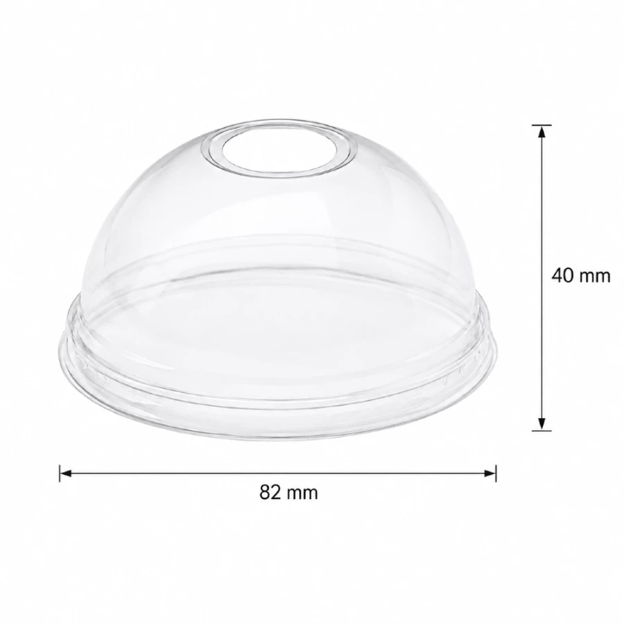 Pokrywka wypukła z otworem PET fi 82 mm - 50 sztuk