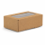 Pojemnik kartonowy kraft z oknem z PE 12,5 cm x 21 cm x 7 cm - 15 sztuk