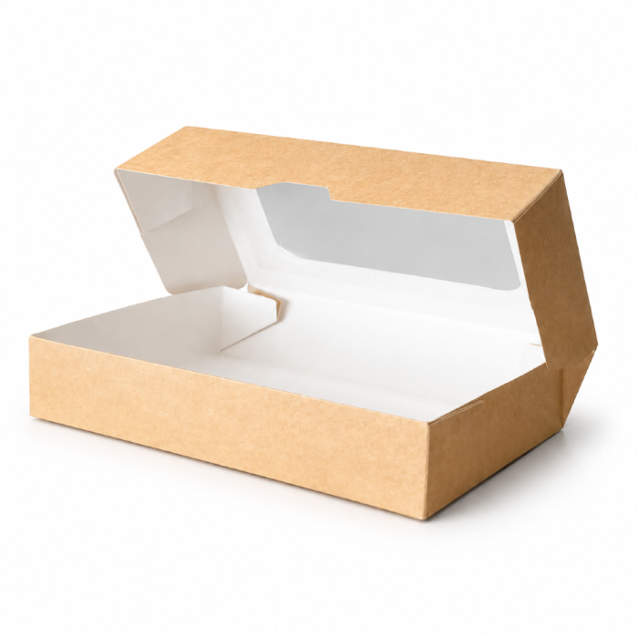 Pojemnik z kartonu z oknem 20 x 12 x 5 cm - 25 sztuk