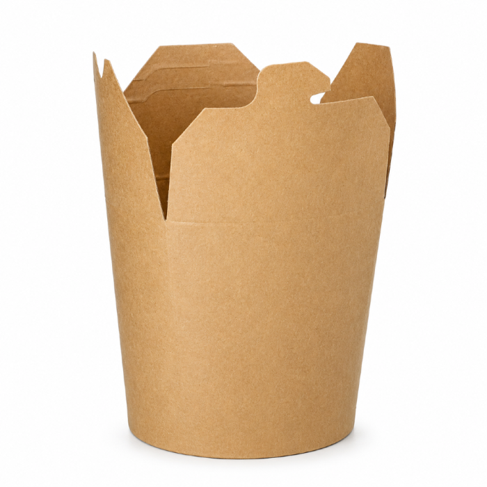 Pudełko kartonowe na przekąski 760 ml kraft 9,8 cm x 10 cm x 8,8 cm - 25 sztuk