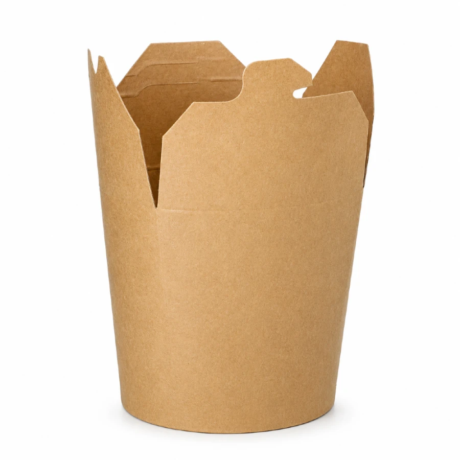Pudełko kartonowe na przekąski 760 ml kraft 9,8 cm x 10 cm x 8,8 cm - 25 sztuk