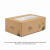 Pojemnik kartonowy kraft z oknem z PE 12,5 cm x 21 cm x 7 cm - 15 sztuk