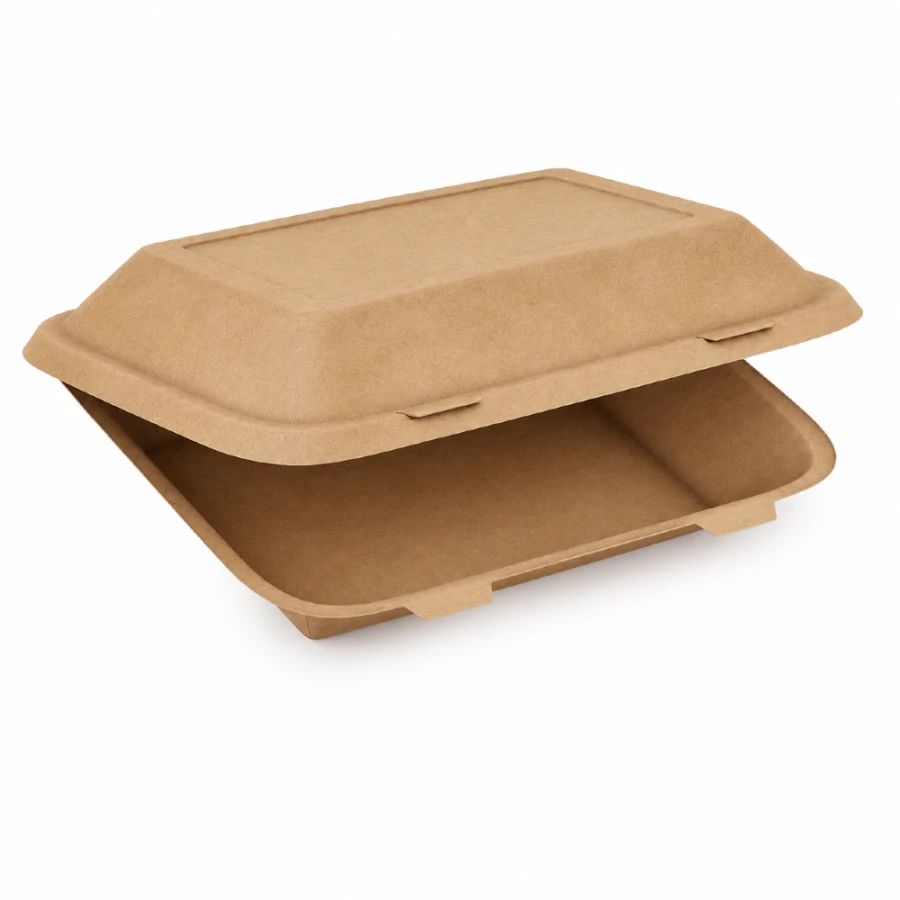 Opakowanie papierowe zamykane 600 ml kraft 16 cm x 11 cm x 6 cm - 20 sztuk