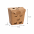Pudełko kartonowe na frytki tłuszczoodporne kraft 11 cm x 7,3 cm x 11 cm - 50 sztuk