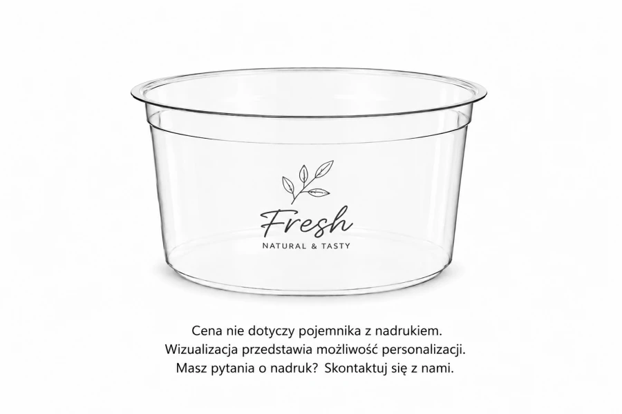 Pojemnik okrągły PLA 500 ml fi 120 mm - 50 sztuk