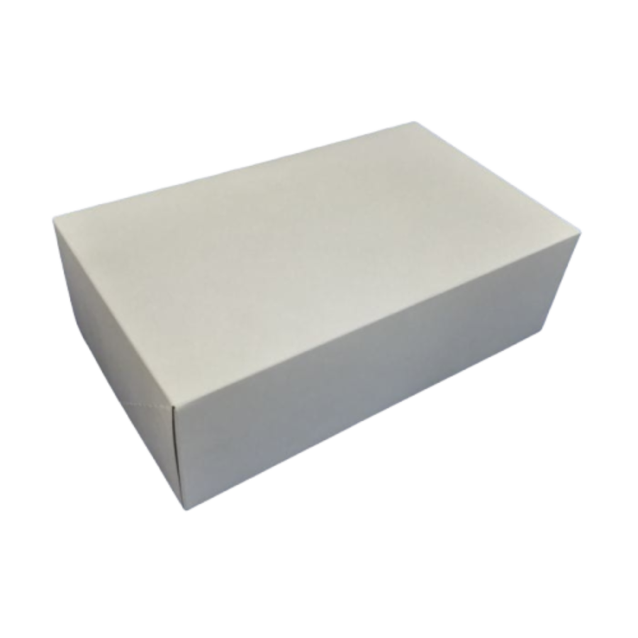 Pudełko na ciastka, pączki, białe - 25 x 15 x 8 cm - 50 sztuk