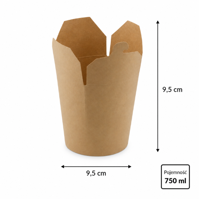 Pudełko na wynos kraft - 750 ml - 50 sztuk