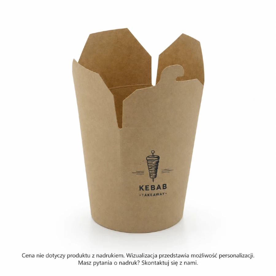 Pudełko na wynos kraft - 500 ml - 50 sztuk