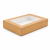 Pudełko na sushi z okienkiem kraft 26 cm x 19 cm x 6 cm - 50 sztuk