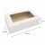 Pudełko papierowe z oknem białe - 23 cm x 15 cm x 5 cm - 50 sztuk