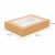 Pudełko papierowe kraft z oknem 23 cm x 15 cm x 5 cm - 50 sztuk