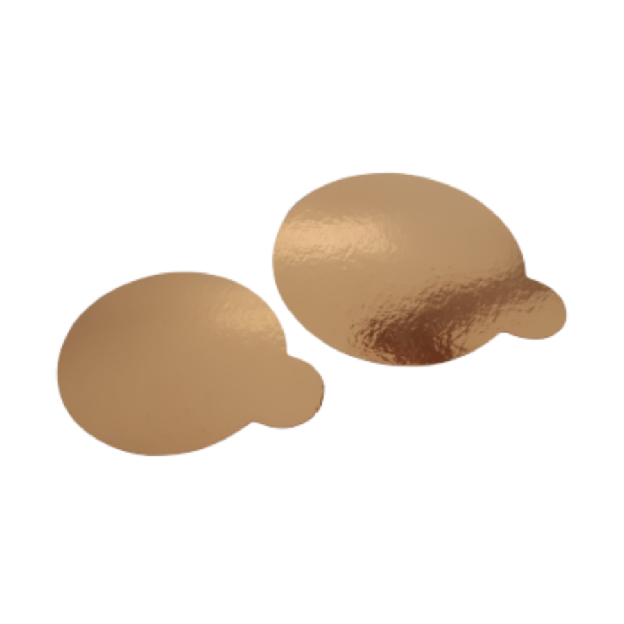 Podkład cukierniczy papierowy złoty o średnicy 10 cm - 200 sztuk