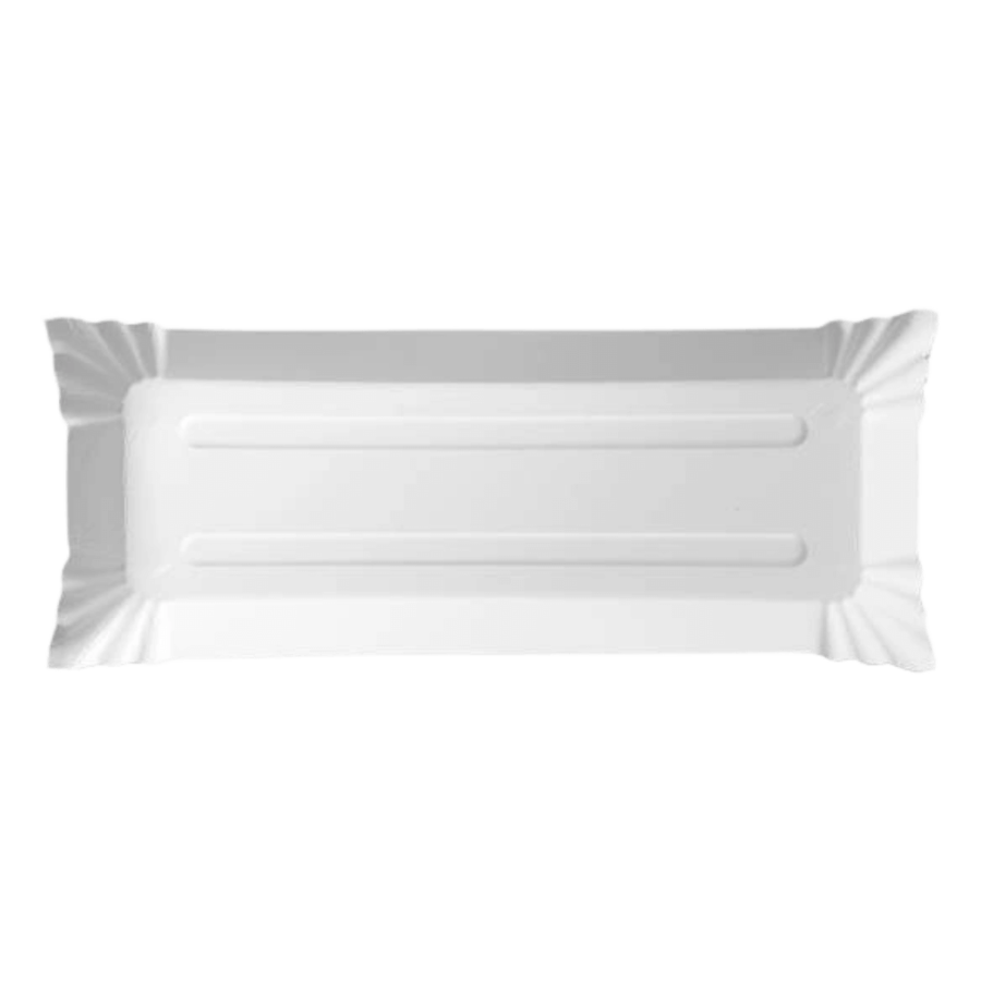 Tacka papierowa prostokątna biała Ryba,  33 x 14 cm - 500 szt.