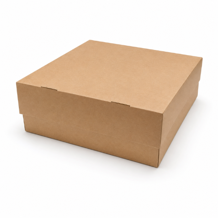 Pudełko na tartę 31 cm x 31 cm x 8 cm kraft - 20 sztuk