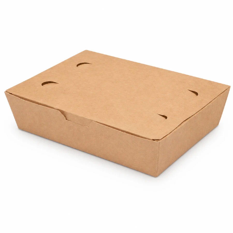 Food Box duży brązowy KRAFT, 20 x 14 x 5 cm - 100 szt.
