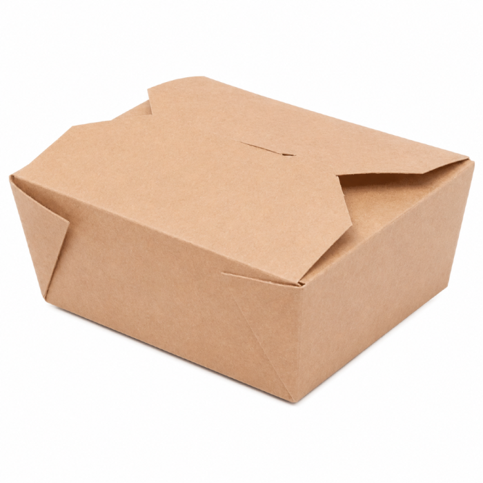 Lunch Box brązowy KRAFT 1600 ml, 20 x 14 x 6,5 cm - 50 szt.
