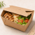 Lunch Box brązowy KRAFT 500 ml, 11 x 9 x 5 cm - 50 szt.