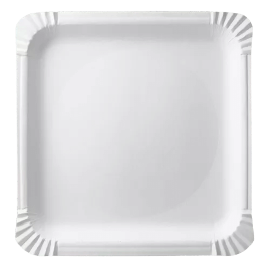 Tacka papierowa kwadratowa biała, 21 x 21 cm - 250 szt.