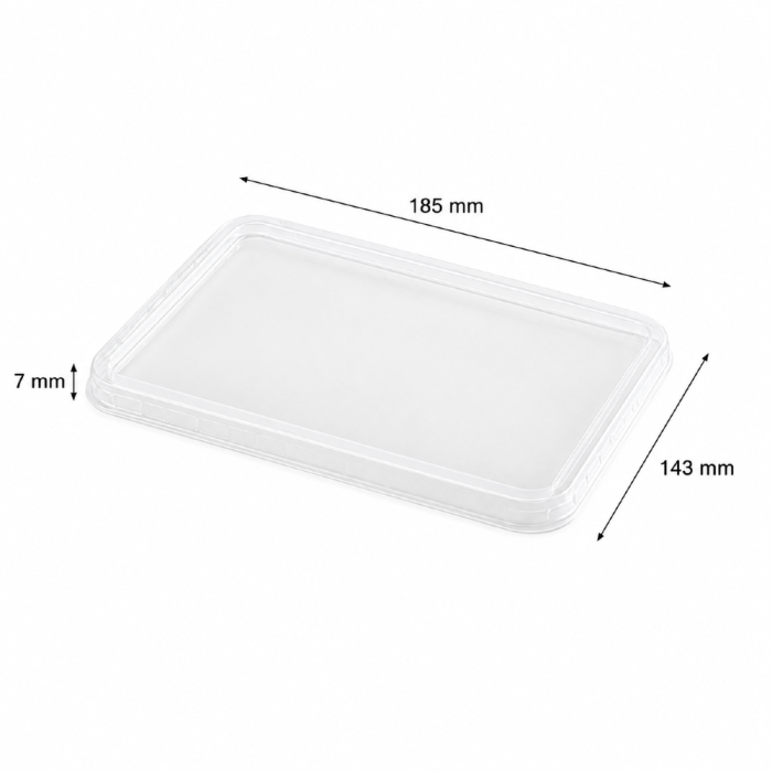 Pokrywka prostokątna PP 18,5 cm x 14,3 cm – 50 sztuk