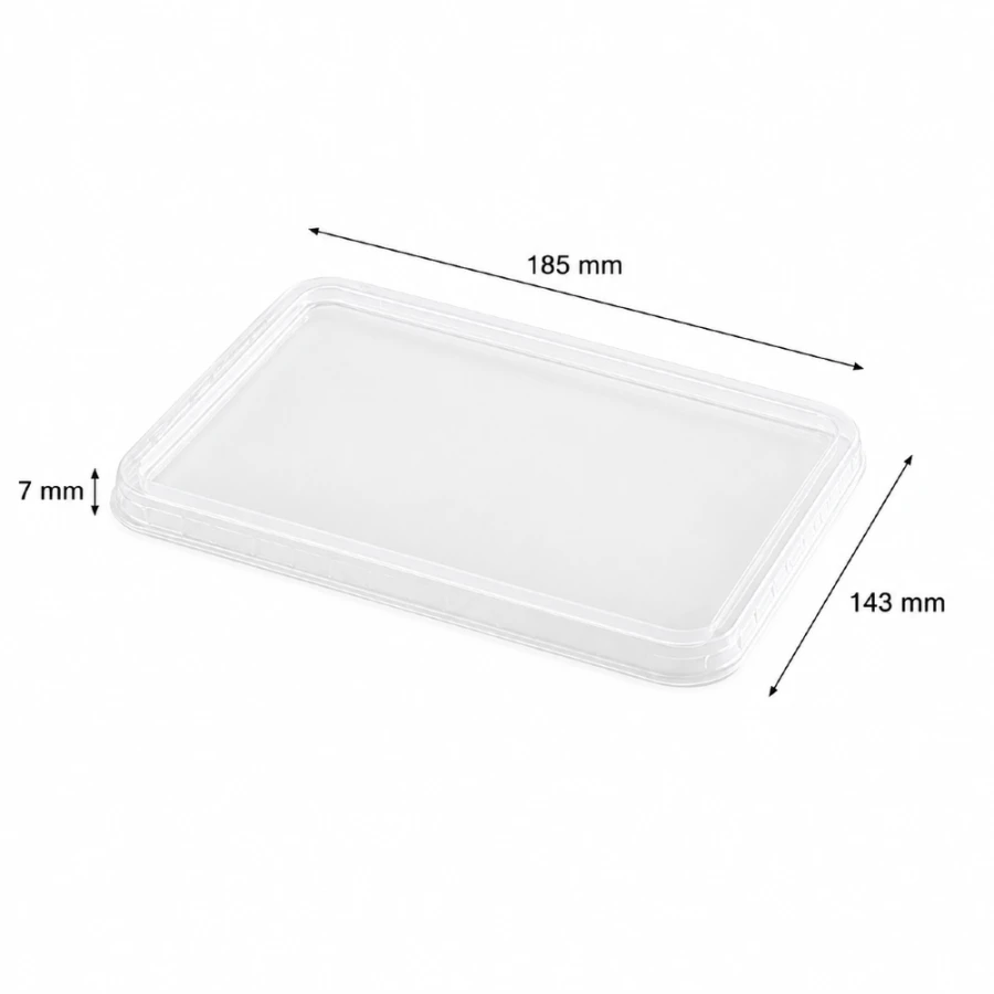 Pokrywka prostokątna PP 18,5 cm x 14,3 cm – 50 sztuk