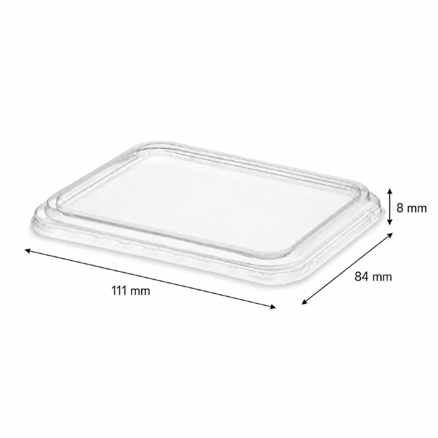 Pokrywka prostokątna PP 11,1 cm x 8,4 cm – 100 sztuk