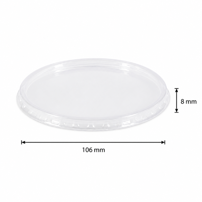 Pokrywka do pojemnika 125ml - 500ml fi 106 mm – 100 sztuk