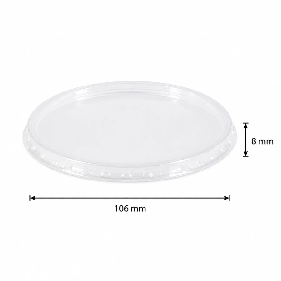 Pokrywka do pojemnika 125ml - 500ml fi 106 mm – 100 sztuk