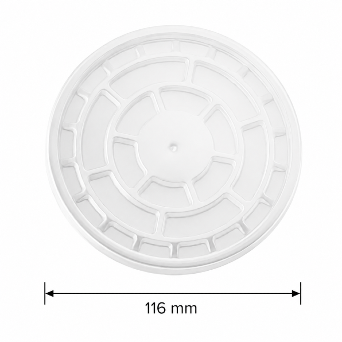 Pokrywka do miski na zupę PP okrągła fi 116 mm - 50 sztuk
