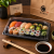 Pudełko do sushi z pokrywką rPET 24 cm x 13,7 cm x 4,5 cm - 50 sztuk