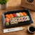 Pudełko do sushi z pokrywką rPET 21,7 cm x 13,6 cm x 4,5 cm - 50 sztuk