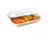 Opakowanie ze styropianu z pokrywką Menubox XPS 20,5 cm x 24 cm x 6,5 cm - 125 sztuk