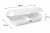 Opakowanie ze styropianu z pokrywką 2-dzielne Menubox XPS 20,5 cm x 24 cm x 6,5 cm - 125 sztuk