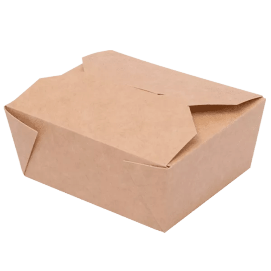 Lunch Box brązowy KRAFT 1600 ml,  20 x 14 x 6,5 cm - 50 szt.