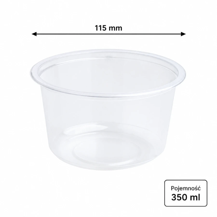Pojemnik na zupę 350 ml PP, transparentny - 50 szt.