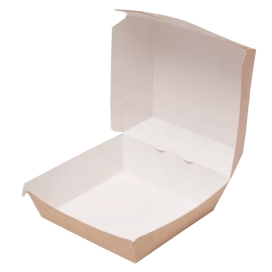 Burger Box brązowy KRAFT, 14,5 x 14,5 x 8 cm - 100 szt.