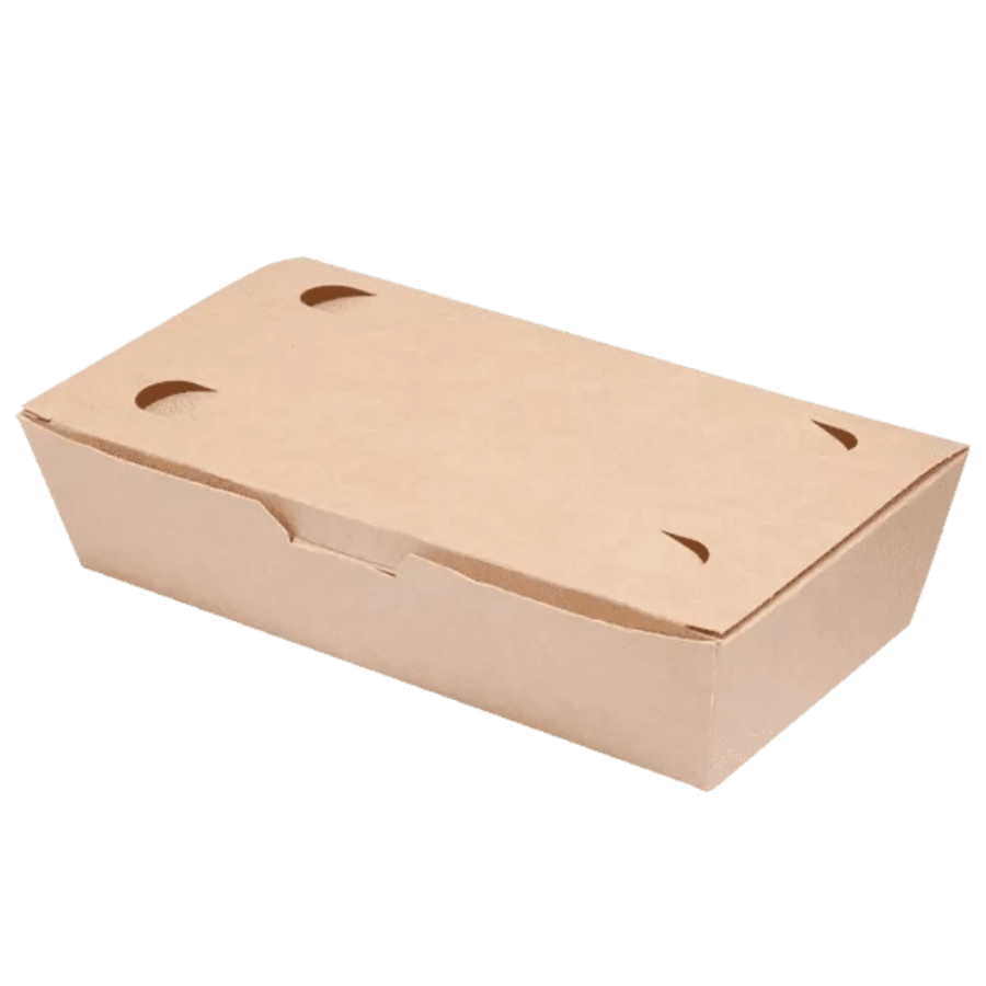 Food Box mały brązowy KRAFT, 20 x 10 x 5 cm - 100 szt.