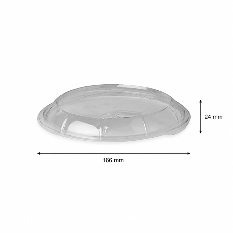 Pokrywka okrągła wypukła PET fi 16,6 cm - 50 sztuk