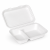 Menubox z trzciny cukrowej z pokrywką T2 dwukomorowy 24,5 cm x 20 cm x 7 cm - 20 sztuk