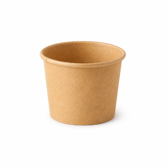 Pojemnik papierowy kraft 60 ml, fi 60 mm - 50 sztuk